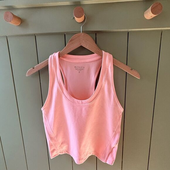 Athleta Cropped Sleeveless Tank in Light Pink / Peach - XS - Picture 1 of 8